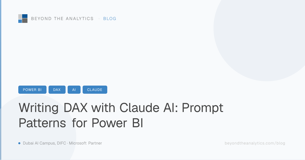 Using Claude AI to Write DAX: A Practical Guide for Power BI Developers ...